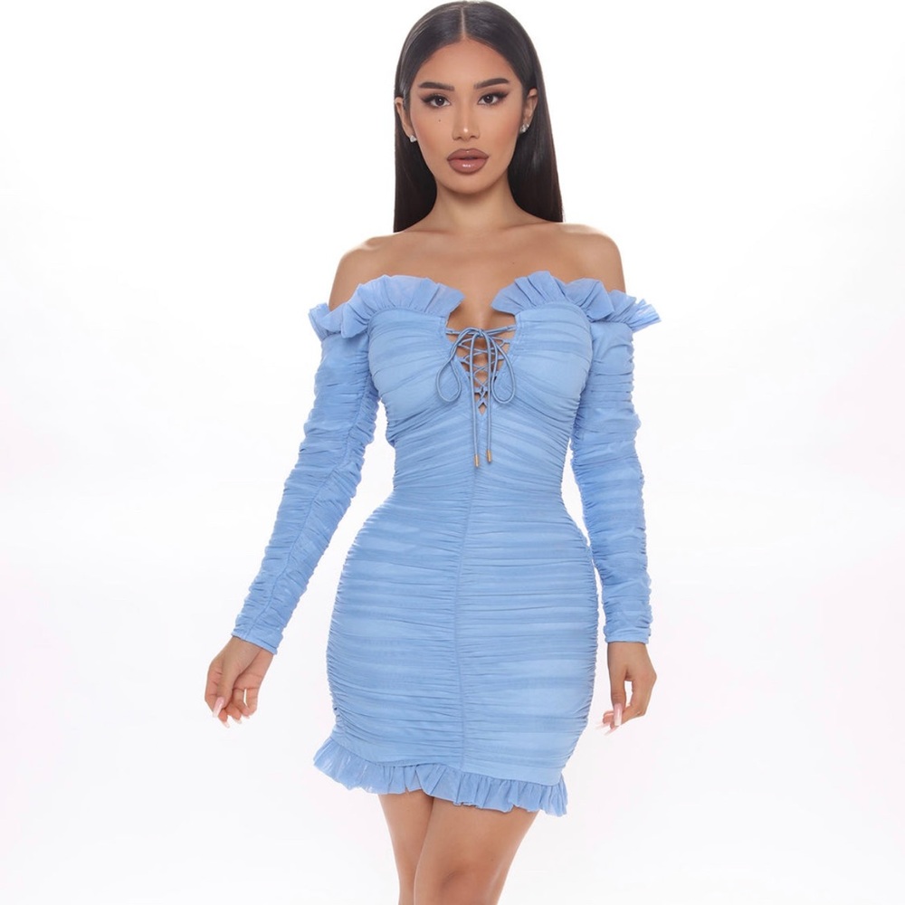 Blue Fashion Nova dress